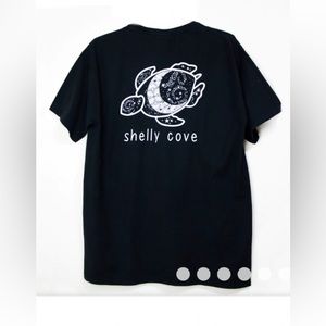 black shelly cove, turtle space shirt